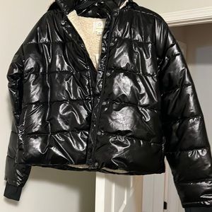 Black puffer jacket